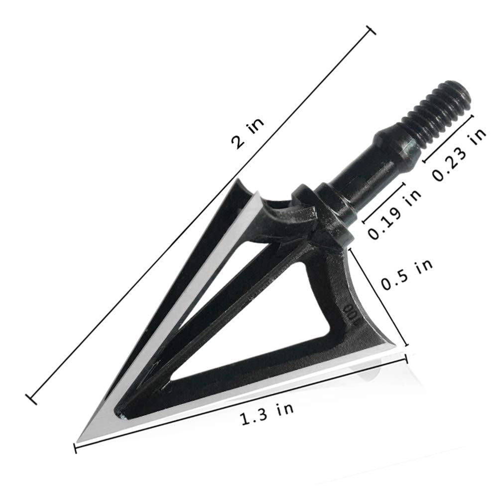 JIANZD Archery Broadheads 100 Grain X1 blades highlighting edge retention for field use.