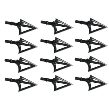 JIANZD Archery Broadheads 100 Grain X1 closeup shows stainless steel blades for durability.