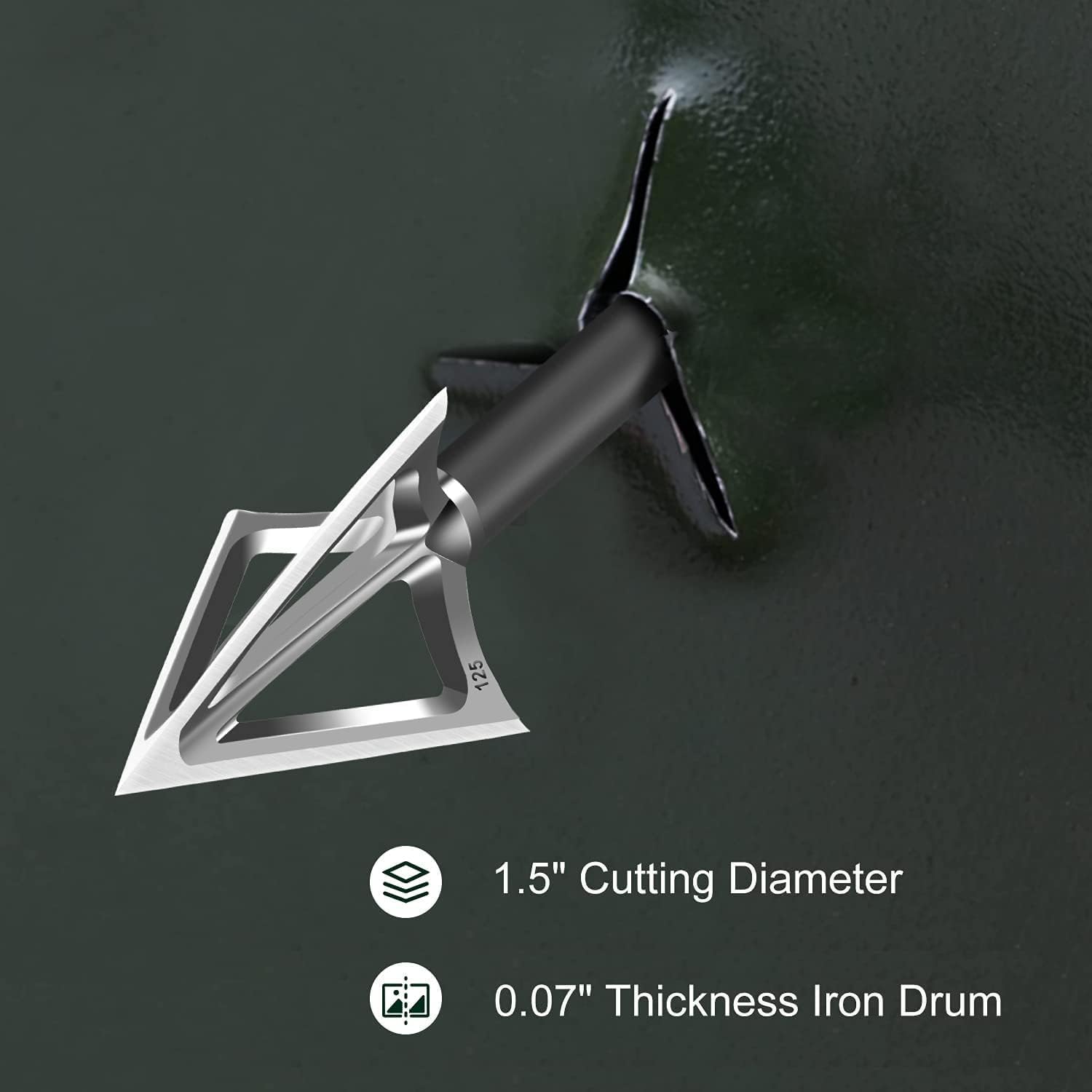 JIANZD compound-bow broadheads—stainless steel design for durable hunting performance.