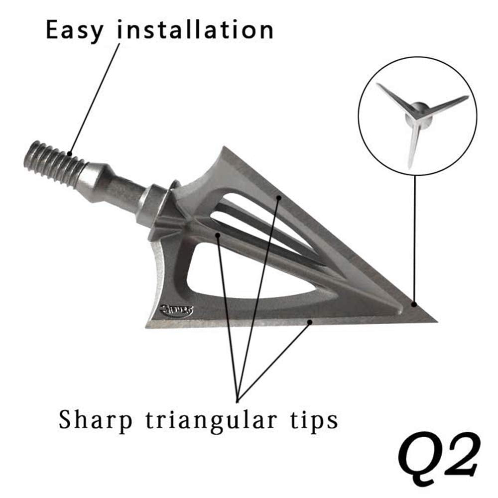 JIANZD broadhead screws easily onto arrows for quick setup.