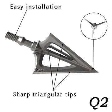 JIANZD broadhead screws easily onto arrows for quick setup.