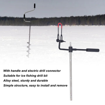 Jiawu ice drill handle shown for improved grip during extended use