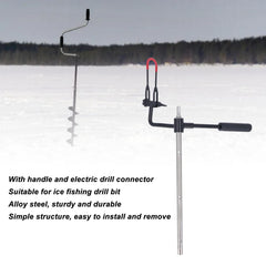 Jiawu ice drill handle shown for improved grip during extended use