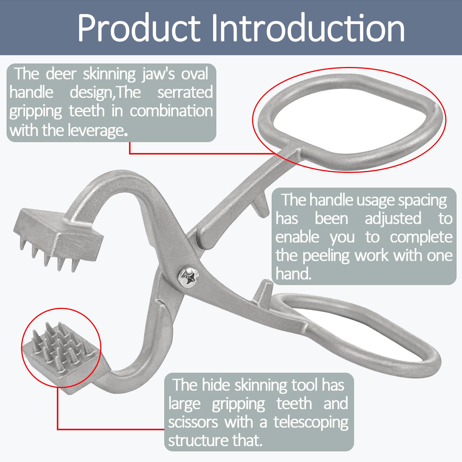 JIAXLTD Skinning Claw in action showcases secure grip during skinning tasks.