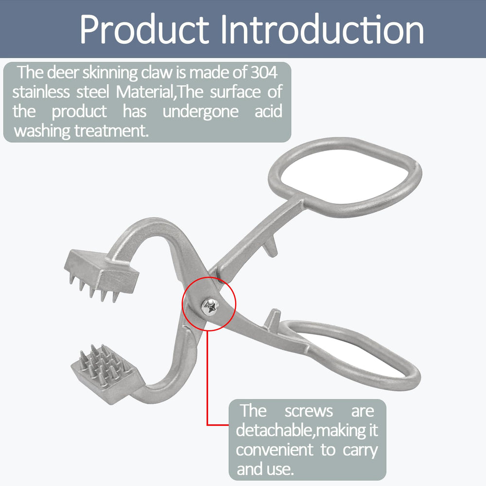 JIAXLTD Skinning Claw telescoping jaws enable versatile skinning from small to large game.