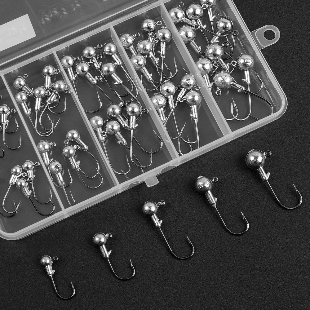 Jig heads set suitable for freshwater and saltwater