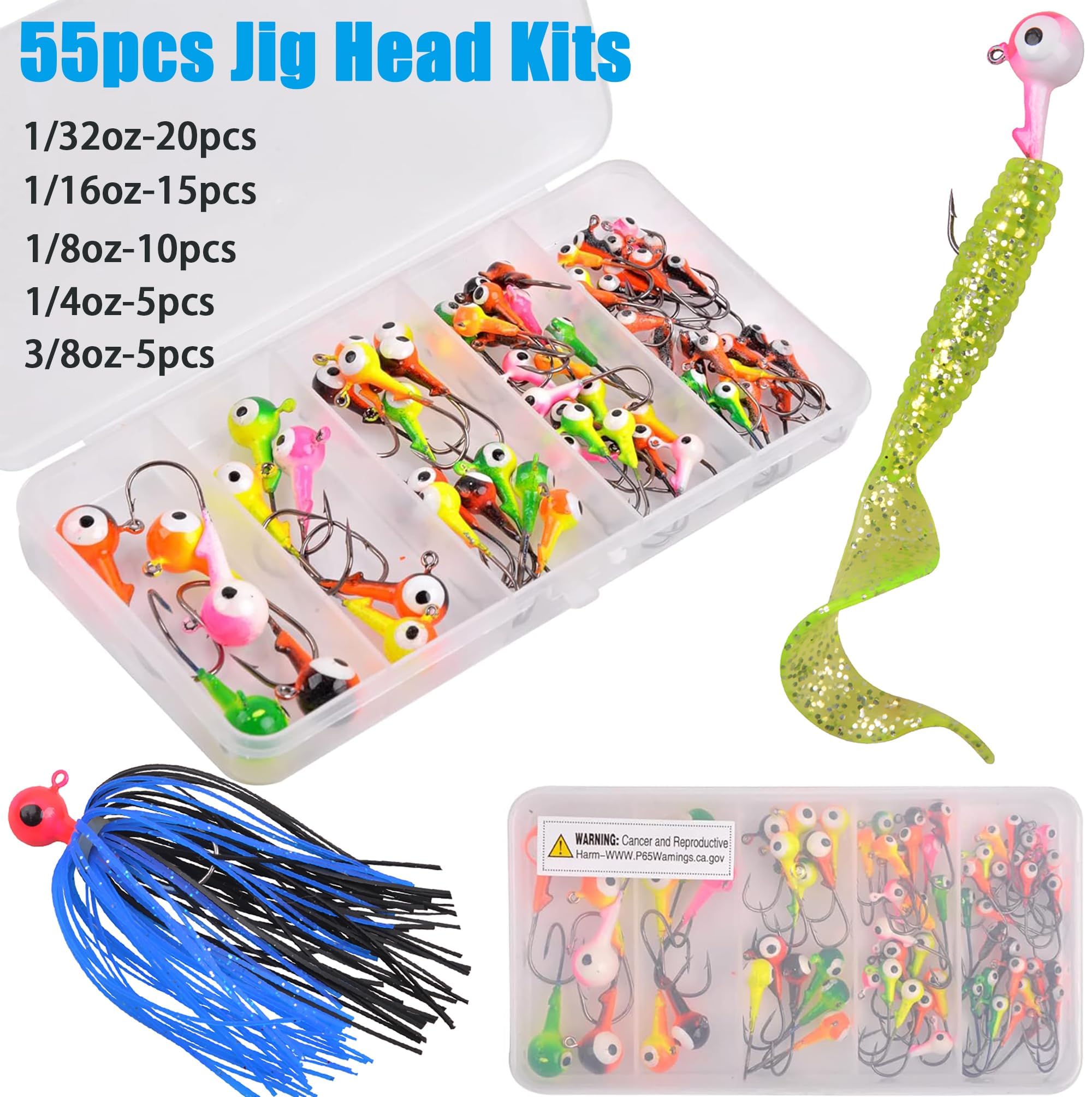 Jig head with sharp carbon steel hook