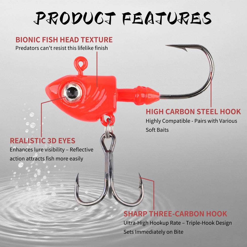Barbed collar secures soft plastic bait on the jig