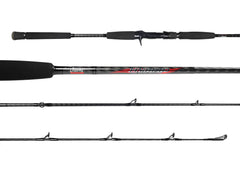 Jigging World Hybrid Nano Carbon 7'6" MH blank close-up highlighting sensitivity