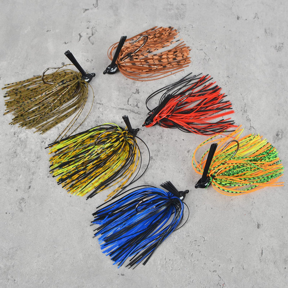 Pack of 6 Jigreat jigs in assorted colors for bass and perch, image 7