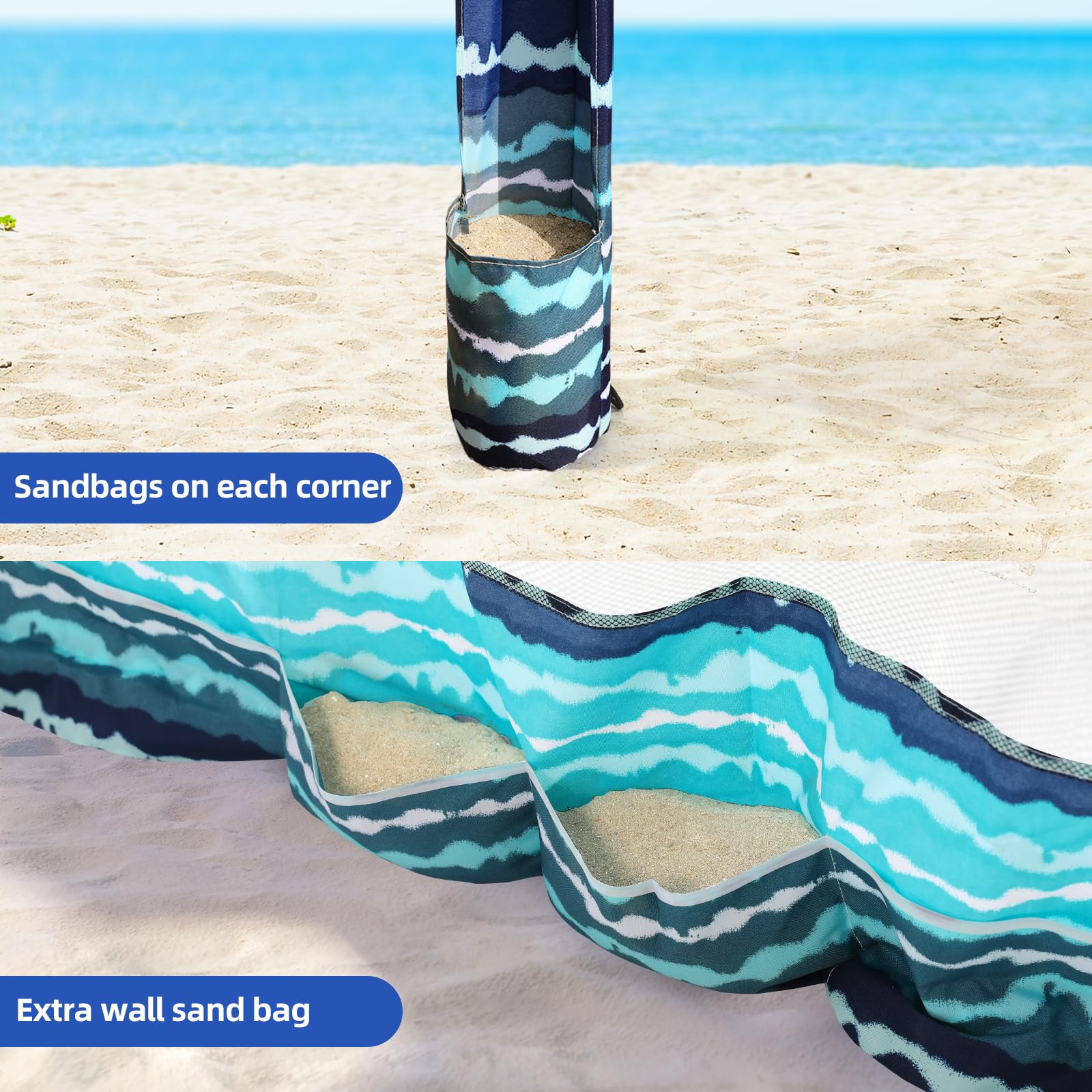 Jihfmo Beach Cabana easy setup in minutes for quick shelter.