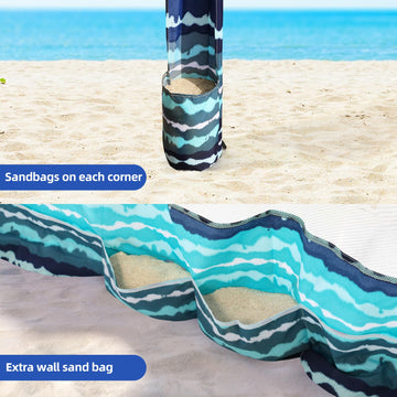 Jihfmo Beach Cabana easy setup in minutes for quick shelter.