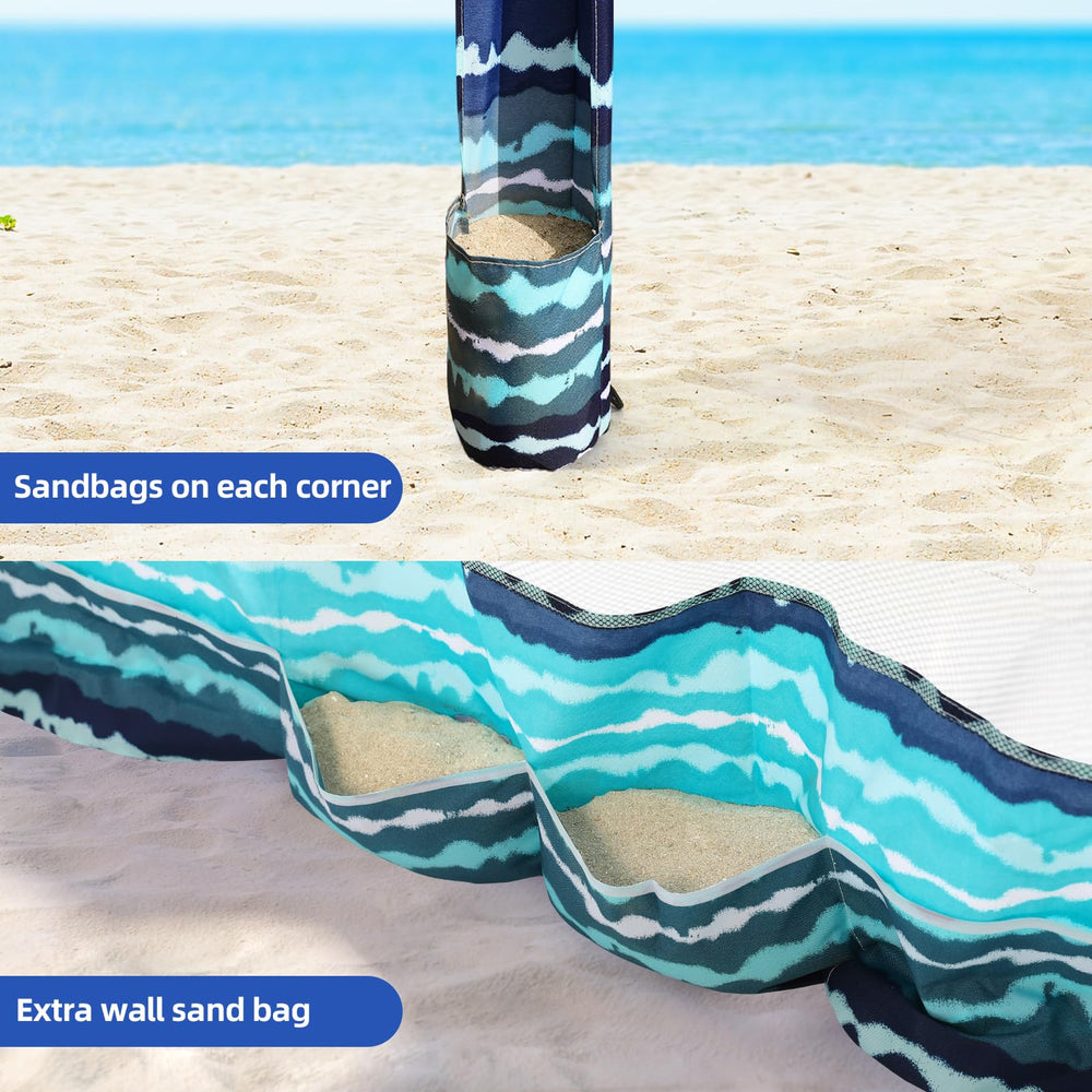 Jihfmo Beach Cabana easy setup in minutes for quick shelter.
