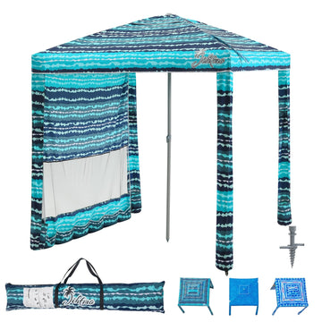 Jihfmo Beach Cabana reinforced steel frame ensures durable beach shelter.