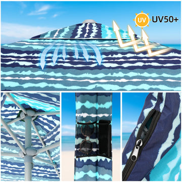 Jihfmo Beach Cabana side wall adds privacy and extra shade on breezy days.