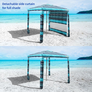 Jihfmo Beach Cabana UPF 50+ fabric shields skin during sunny picnics.