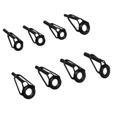 Jiingekk fishing rod guide set 6mm-od close-up with ceramic insert for smooth casting.