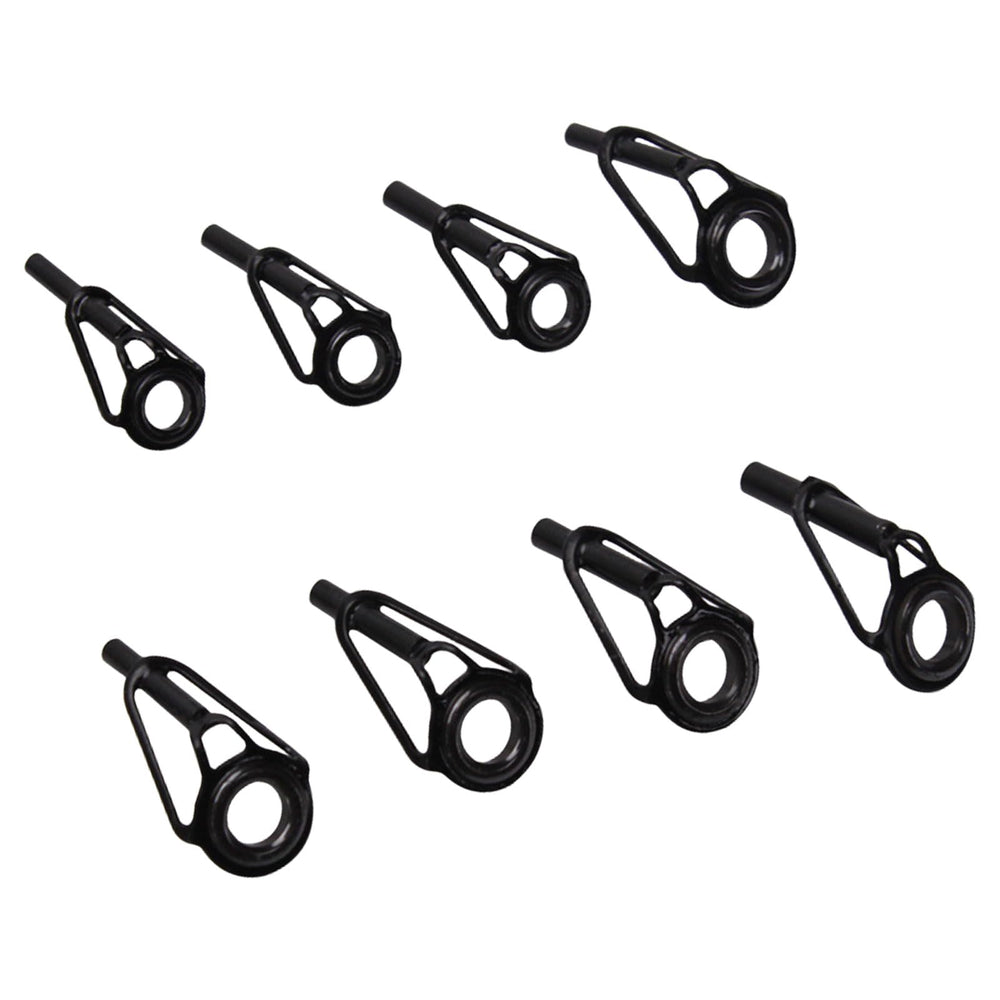 Jiingekk fishing rod guide set 6mm-od close-up with ceramic insert for smooth casting.