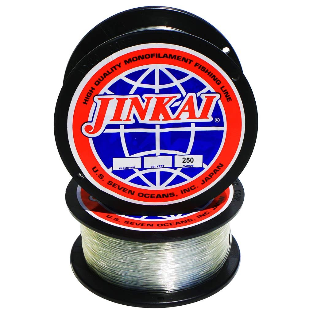 Jinkai Premium Monofilament Crystal Clear 250yd spool enables precise casting with reliable knot strength.