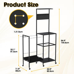 JIRTEMOT Fishing Organizer Pegboard—side hooks for lines and lures at a glance.