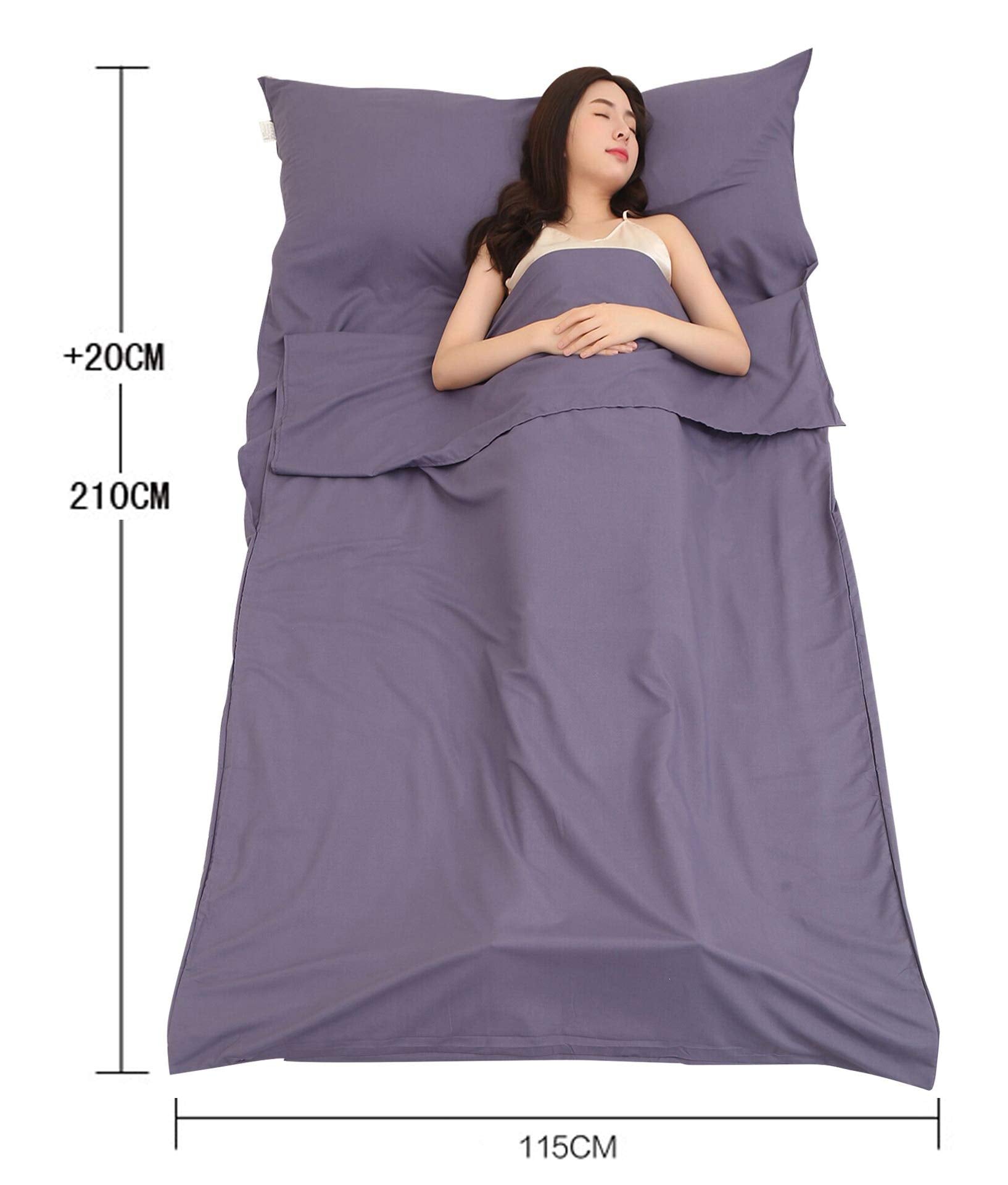 JITTY sleeping bag liner breathable fabric feels soft and lightweight.