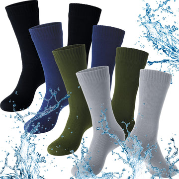 Jiuguva waterproof socks four-color pack for versatile outdoor wear.