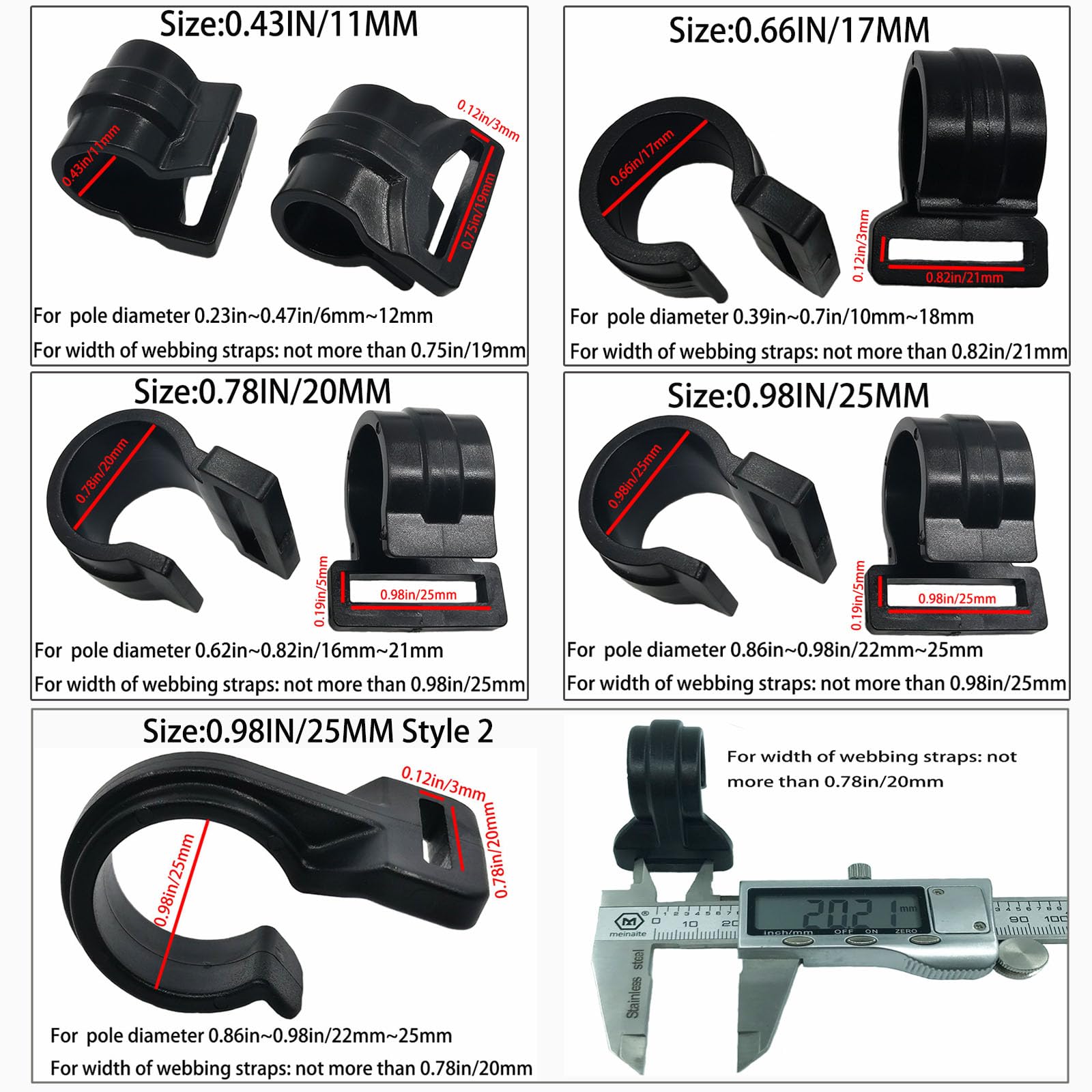 JIUMEI clamp in use for awning stabilization and canopy attachment.