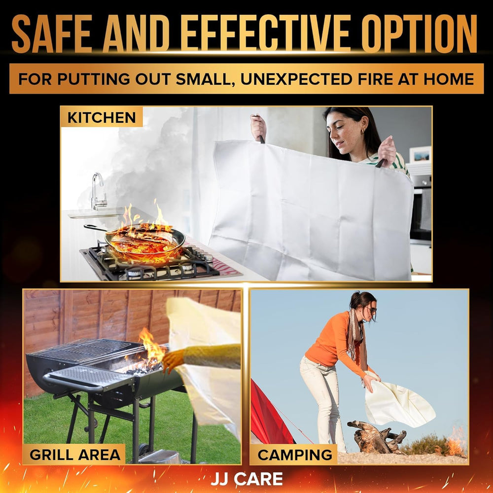 JJ CARE fire blanket portable for car or camping safety