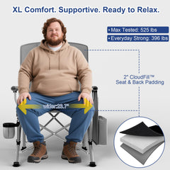 JKLESA XL built-in 17-can cooler demonstrates convenient snacks while outdoors.