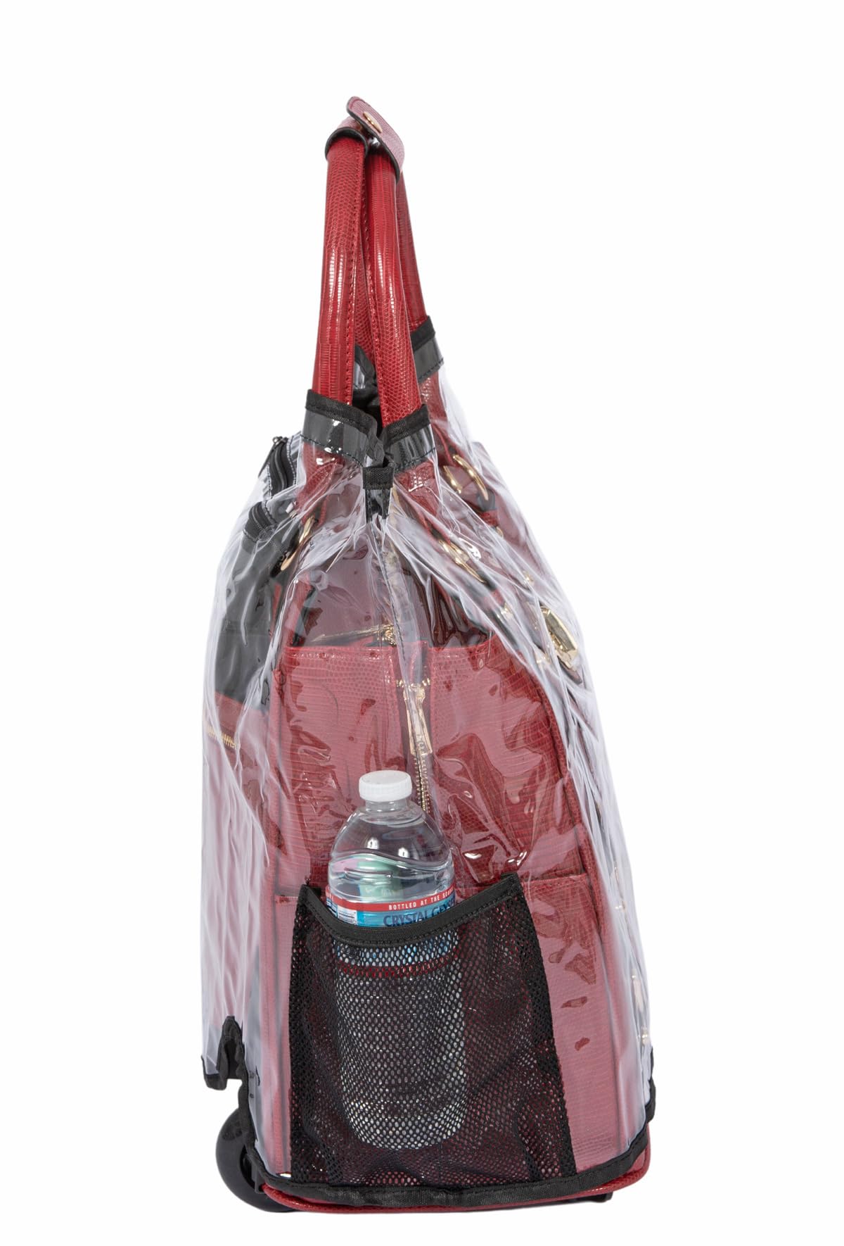 JKM & Company rain cover back zipper for trolley handle keeps bag secure while moving