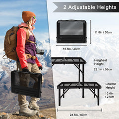 Jkwokback grill table made from lightweight aluminum for easy transport
