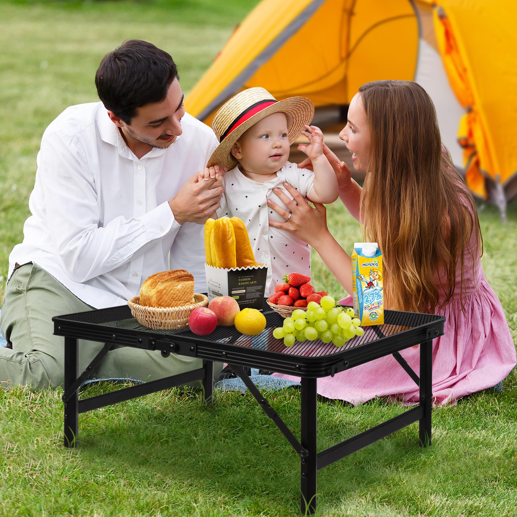 Jkwokback grill table with mesh desktop to prevent slipping