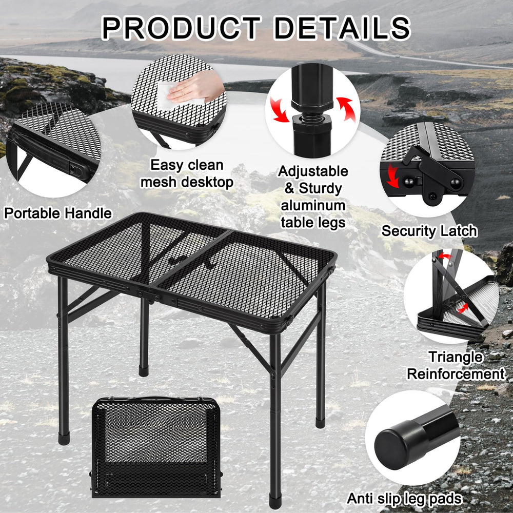 Jkwokback grill table showing security latch for stability