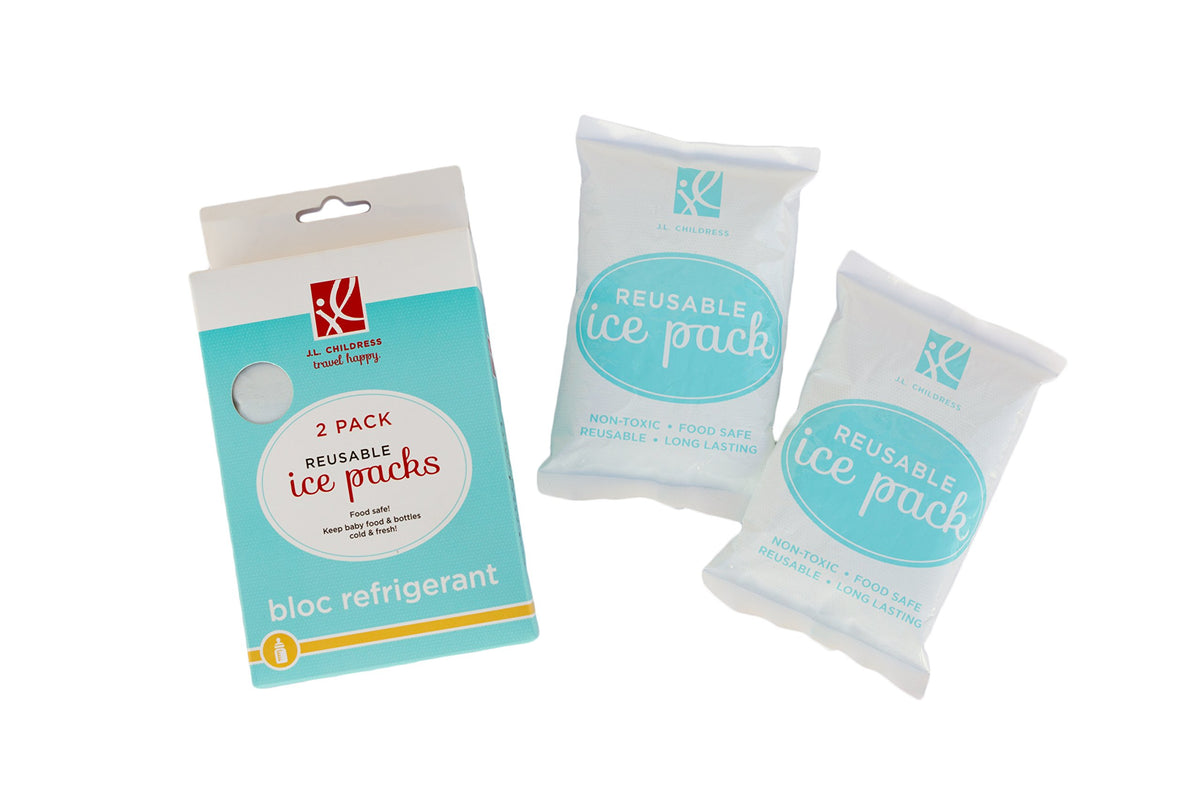 J.L. Childress reusable ice packs keep breast milk cool in a cooler all day.