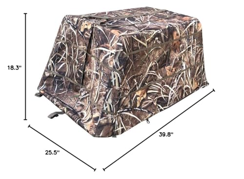 J.M RUSK Doghouse Ground Blind dog-friendly concealment for field use
