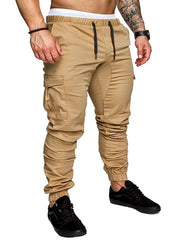 JMIERR men's cargo pants front view with tapered fit for everyday comfort.