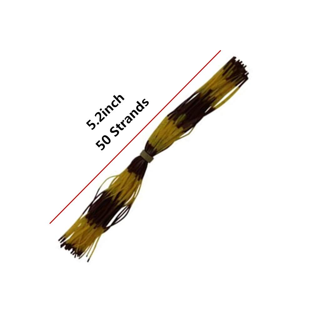 Assorted jig skirt colors for fishing lures – 6 colors included, random color mix