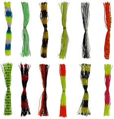 100% silicone jig skirts with pearl flakes for added attraction