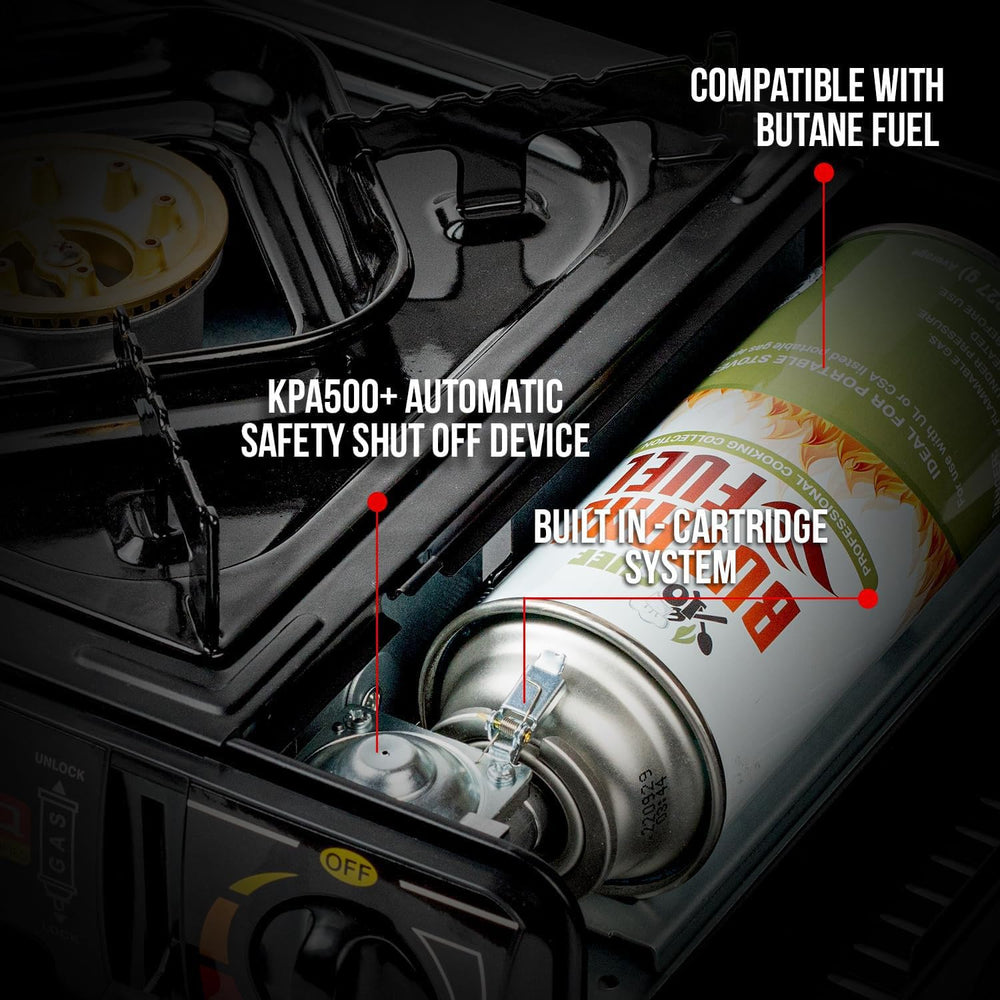 Jo Chef CSA certified stove with safety features for confident outdoor cooking