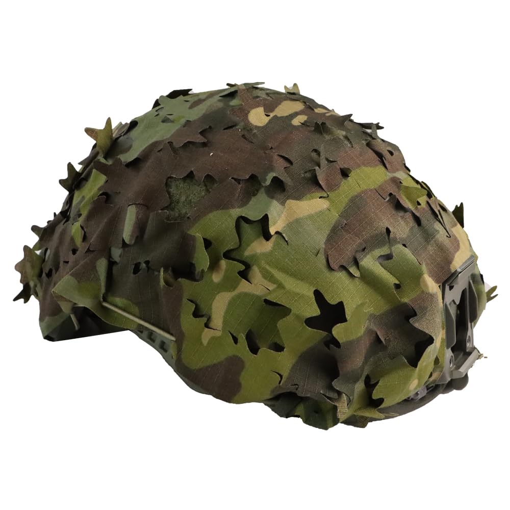 JOAXOR helmet cover with ghillie straps adds concealment options in demanding environments