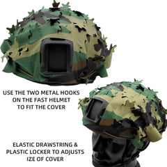 JOAXOR helmet cover front NVG slot suitable for night vision mounting.