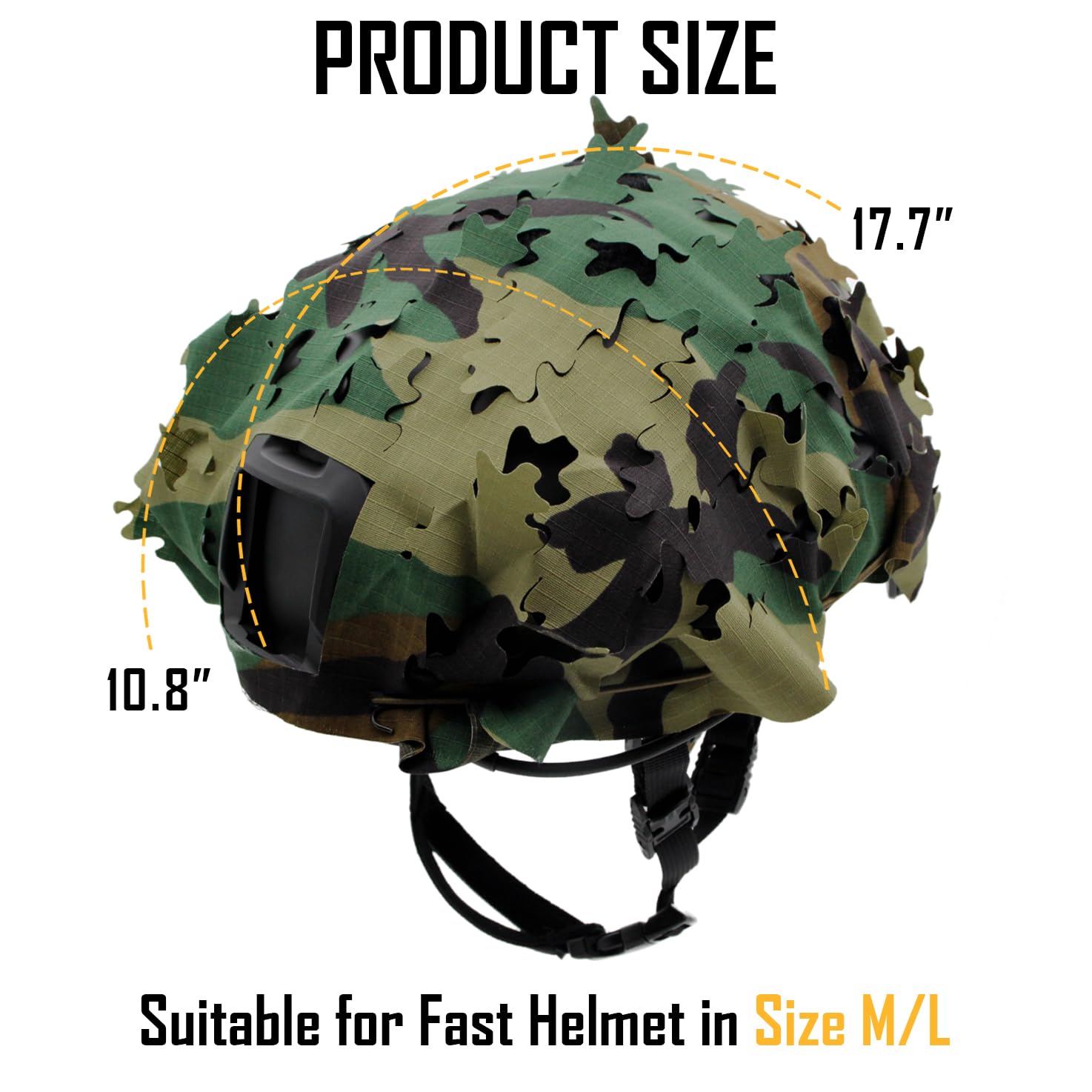 JOAXOR helmet cover with 3D laser-cut edge for precise fit on fast helmets.
