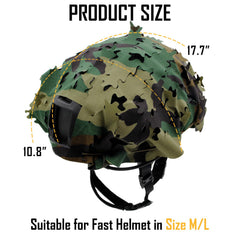 JOAXOR helmet cover with 3D laser-cut edge for precise fit on fast helmets.
