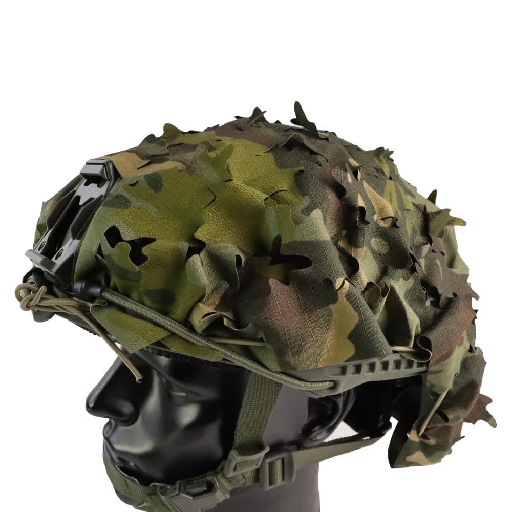 JOAXOR tactical helmet cover with breathable mesh CAMO enhances concealment and airflow