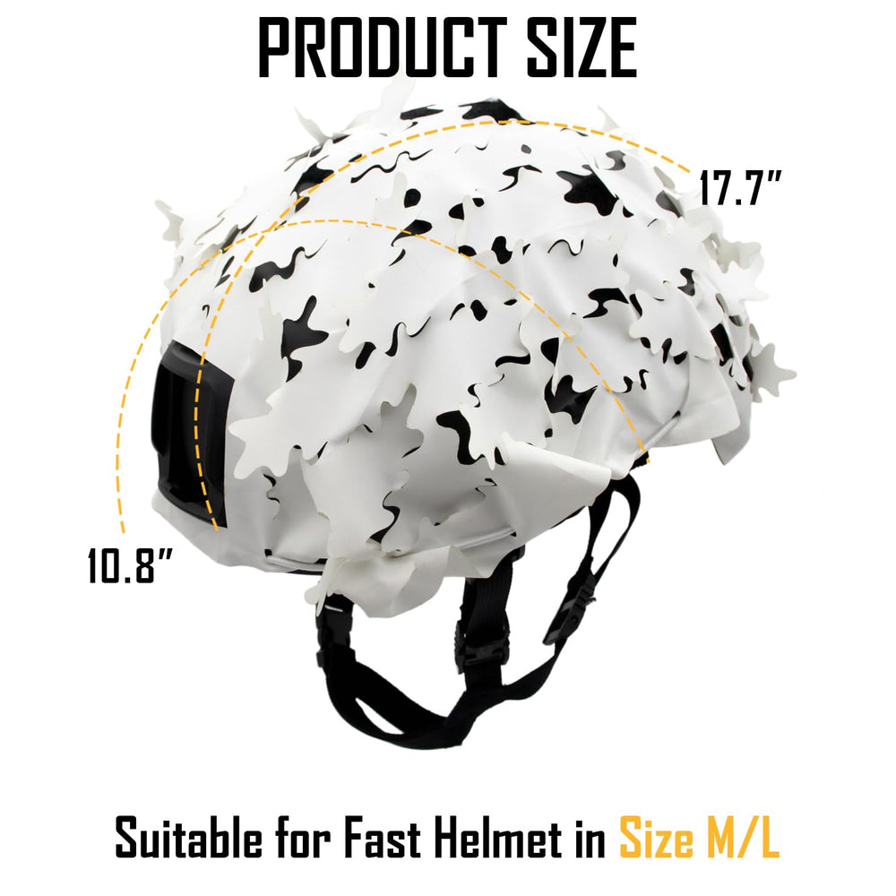JOAXOR helmet cover in camo — back view with streamlined silhouette.