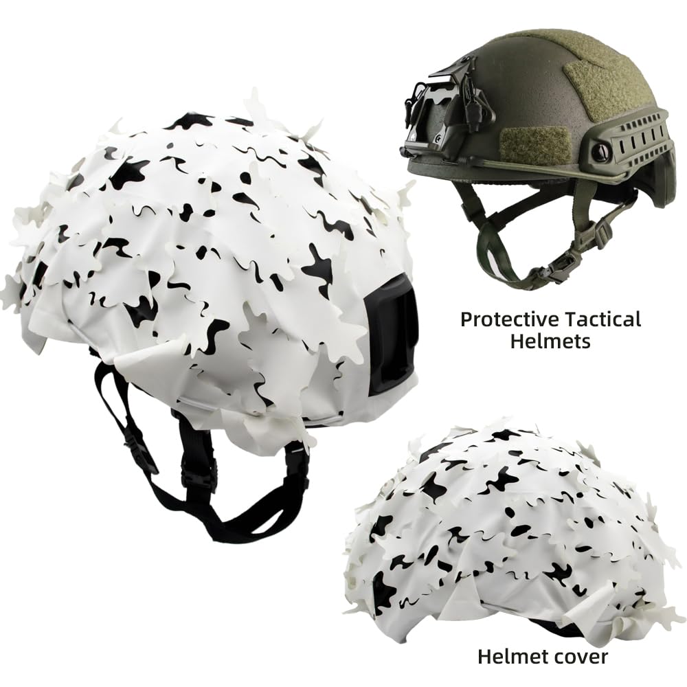 JOAXOR camo helmet cover — side view showing versatile concealment angles.