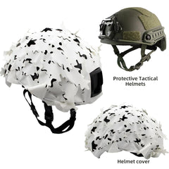 JOAXOR camo helmet cover — side view showing versatile concealment angles.