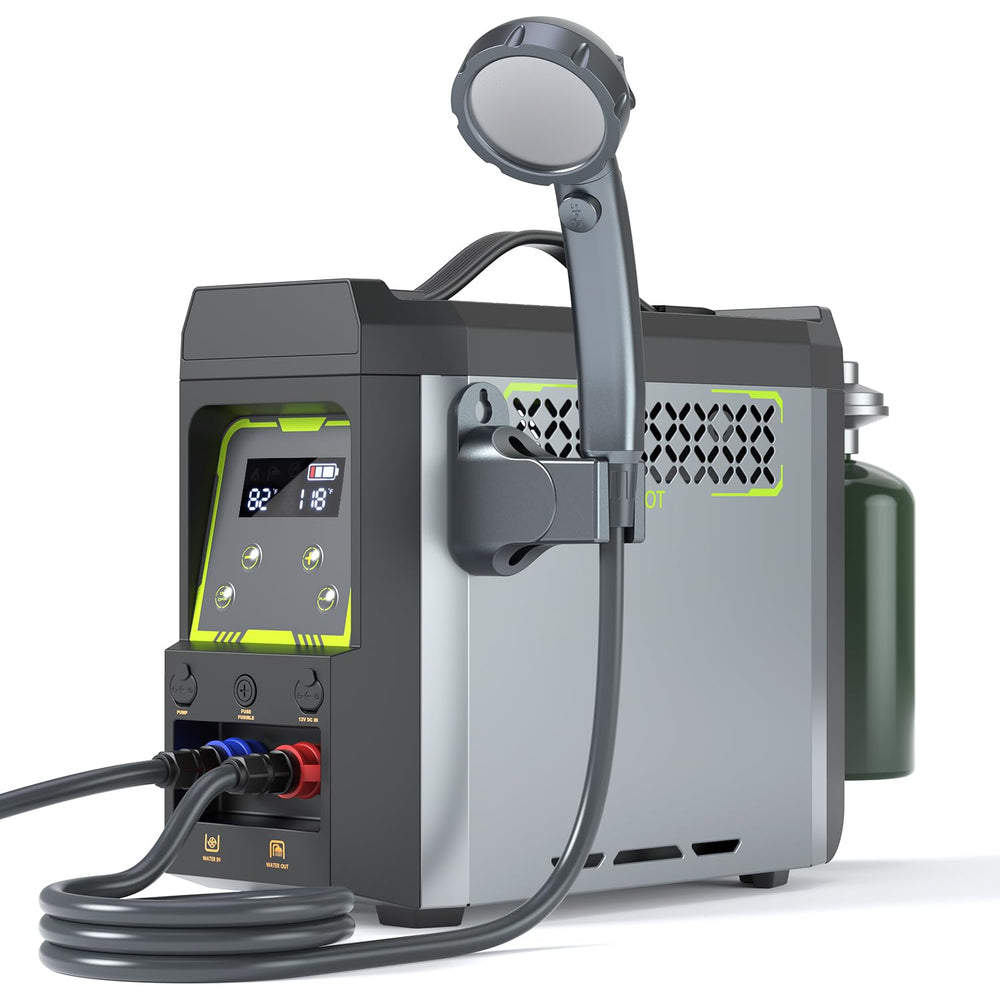 Jocoevol portable water heater with compact design delivering quick hot water on outdoor trips