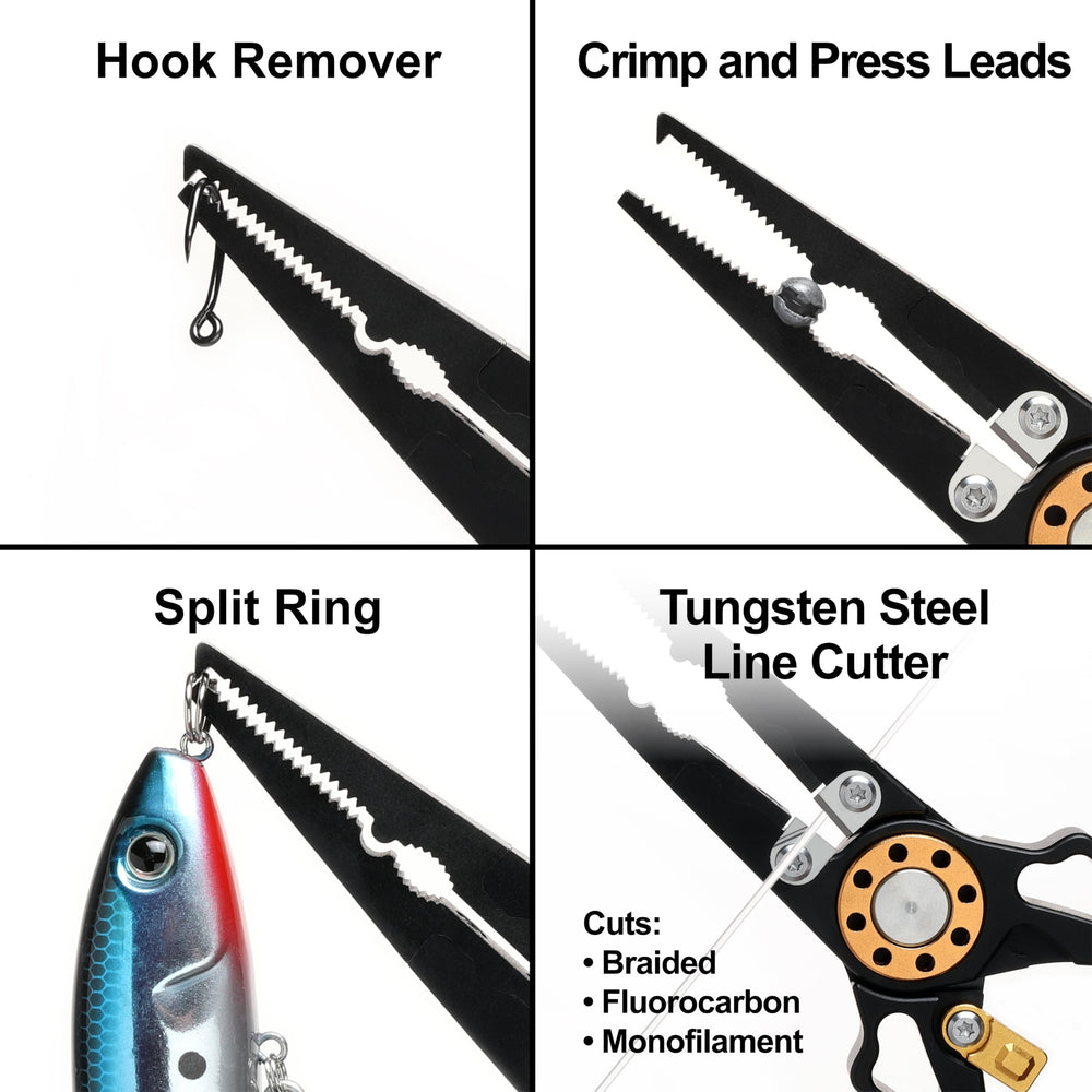 Ergonomic grip handles provide secure grip on Joe Cast Newport pliers
