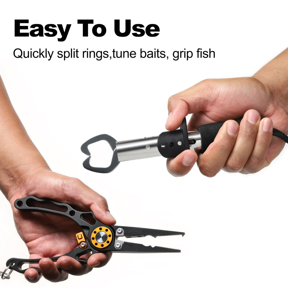 Lightweight, corrosion-resistant aluminum body of Joe Cast Newport pliers